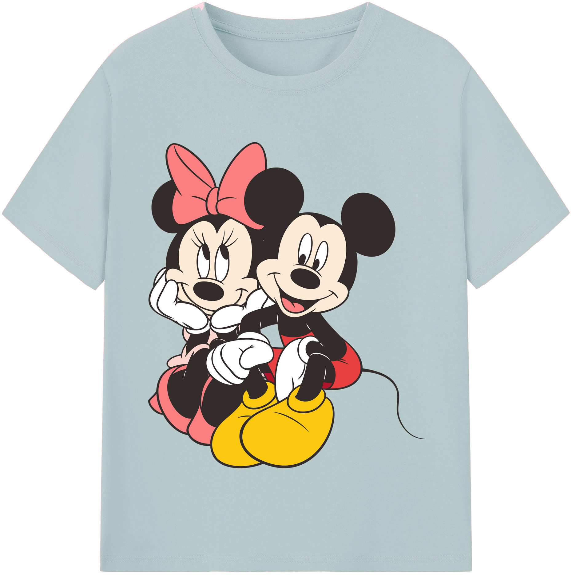 （画像用） ミッキーマウス Mickey Mouse 綿100％半袖Tシャツ（フロントプリント）
